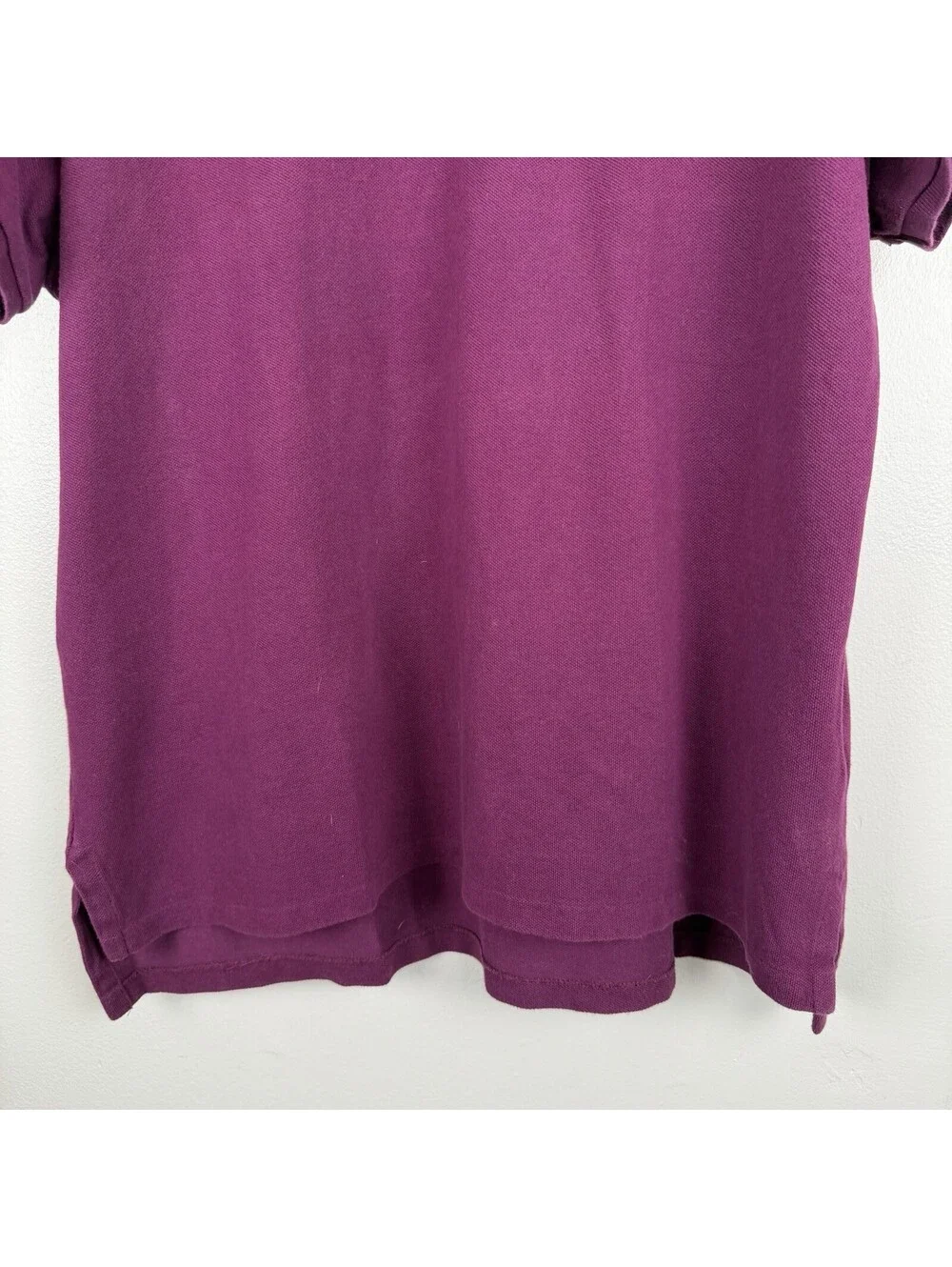 Polo Ralph Lauren Shirt Mens XL Custom Fit Purple Short Sleeve Lime Green Pony
